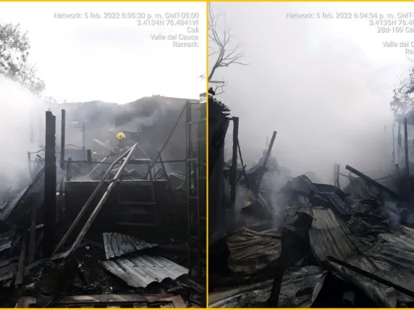 siete casas en Mojica incendio