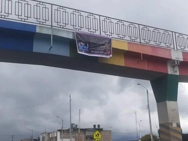 Qué le hicieron a 'Tati': curiosa cartelera con dedicatoria y pedido de perdón apareció este jueves en Ipiales
