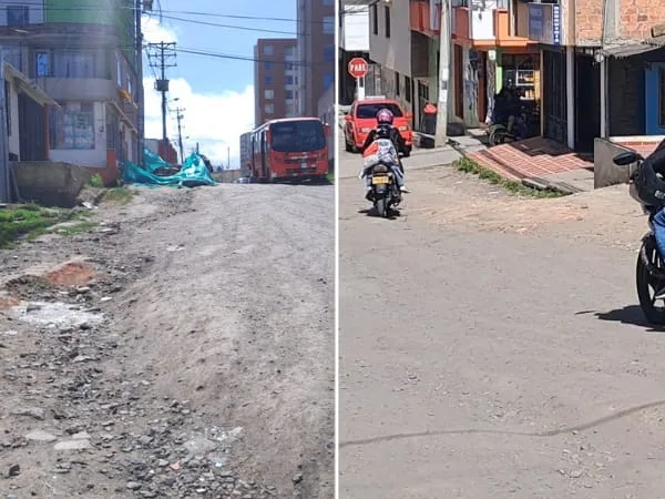 En abandono total: denuncian está la vía principal del barrio Simón Bolívar en Pasto