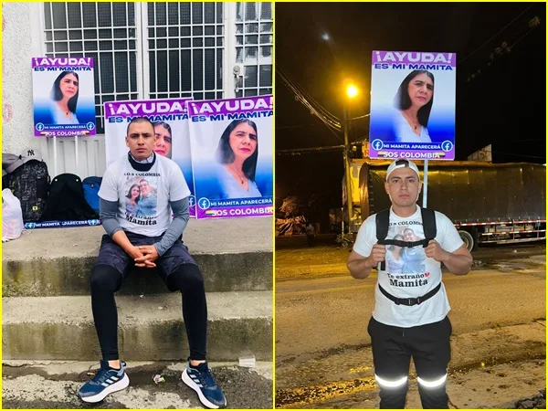 “Ayuda es mi mamita”, joven ha recorrido 7 departamentos con pancarta en  sus hombros para buscar a su madre
