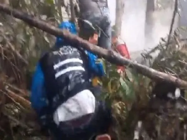 Helicóptero militar que cayó en Sur de Bolívar.