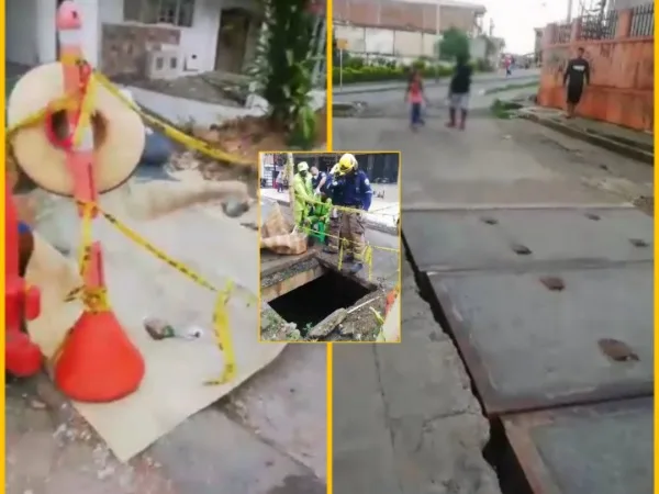 dejaron mal tapados los huecos en la ladera en Carli Mario Correa Rengifo