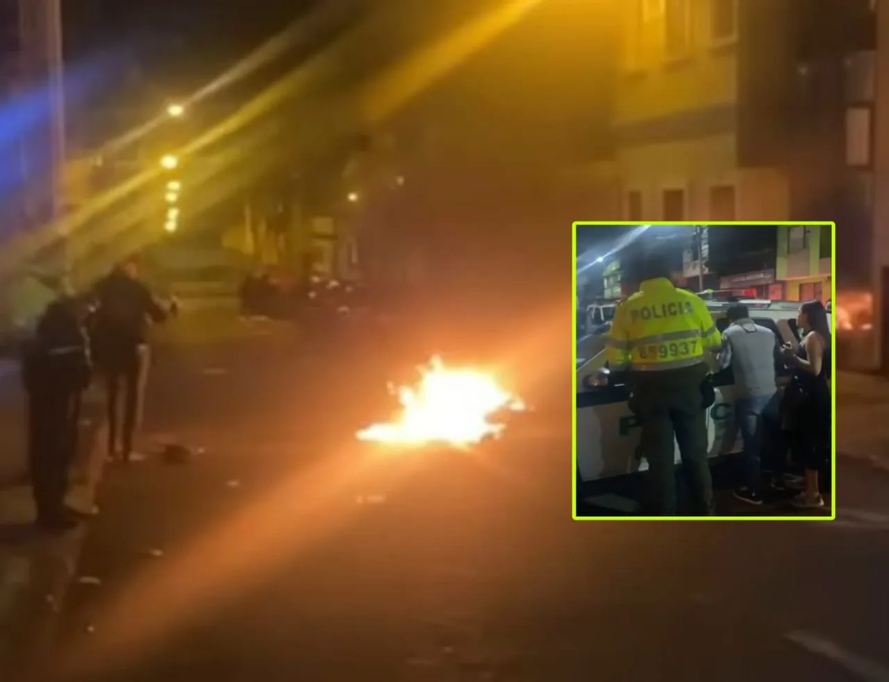 No es un vídeo de "año viejo quemado": le quemaron la moto a ladrón y casi "lo acaban a golpe" en Pasto