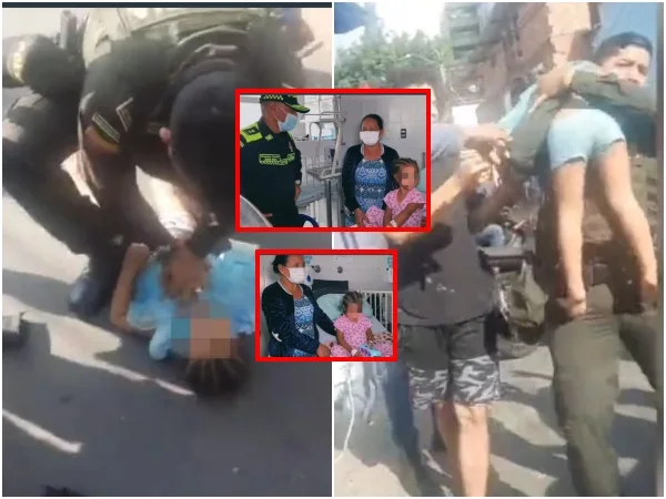 "Ya volvió, ya volvió", policías le salvaron la vida a una niña que convulsionó en la calle en Bucaramanga
