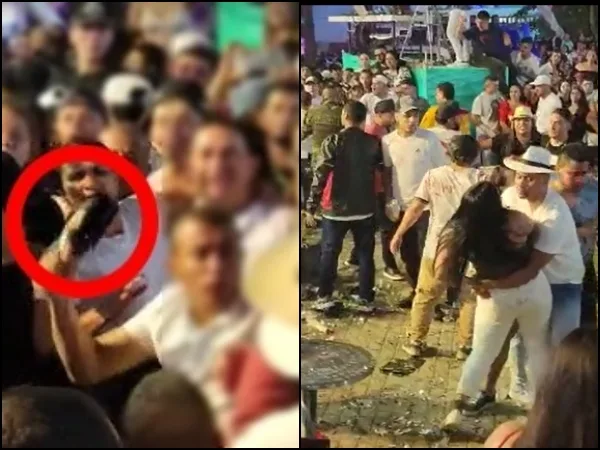 Dieron pata, puño, volaron botellas, sillas y hasta se lanzaron mesas, en concierto de 'Charrito Negro'
