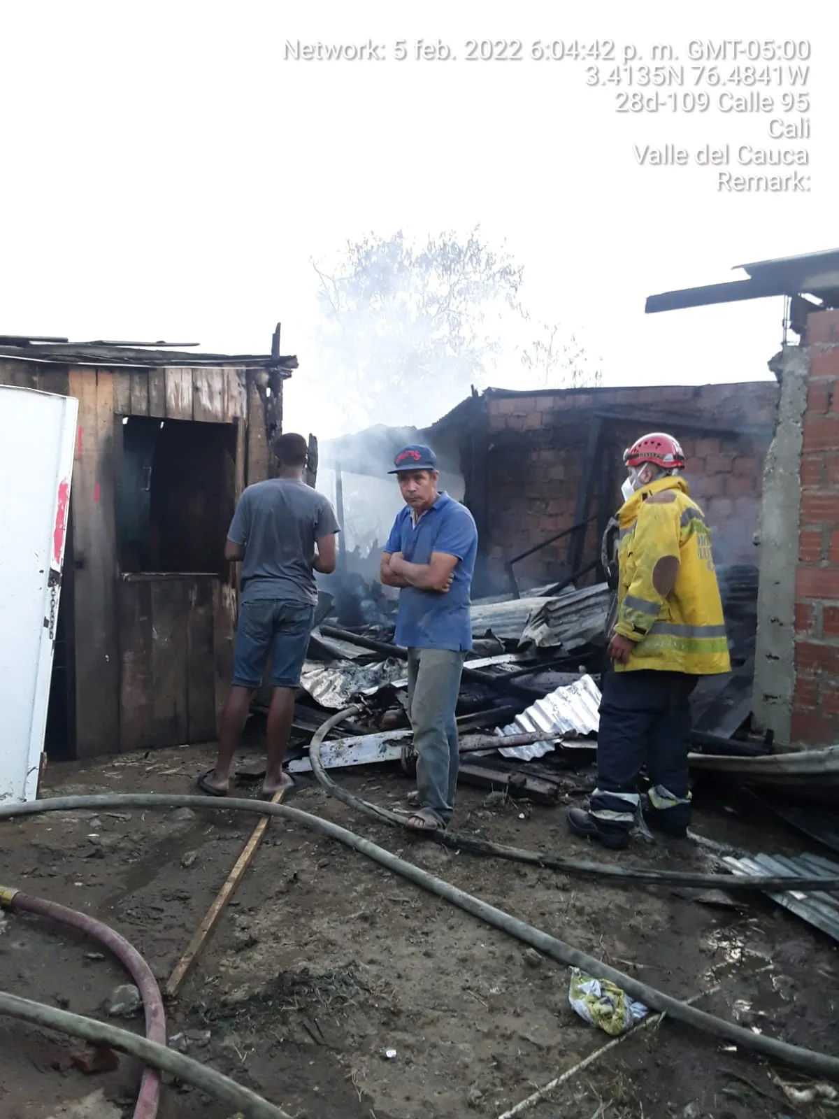 siete casas en Mojica incendio