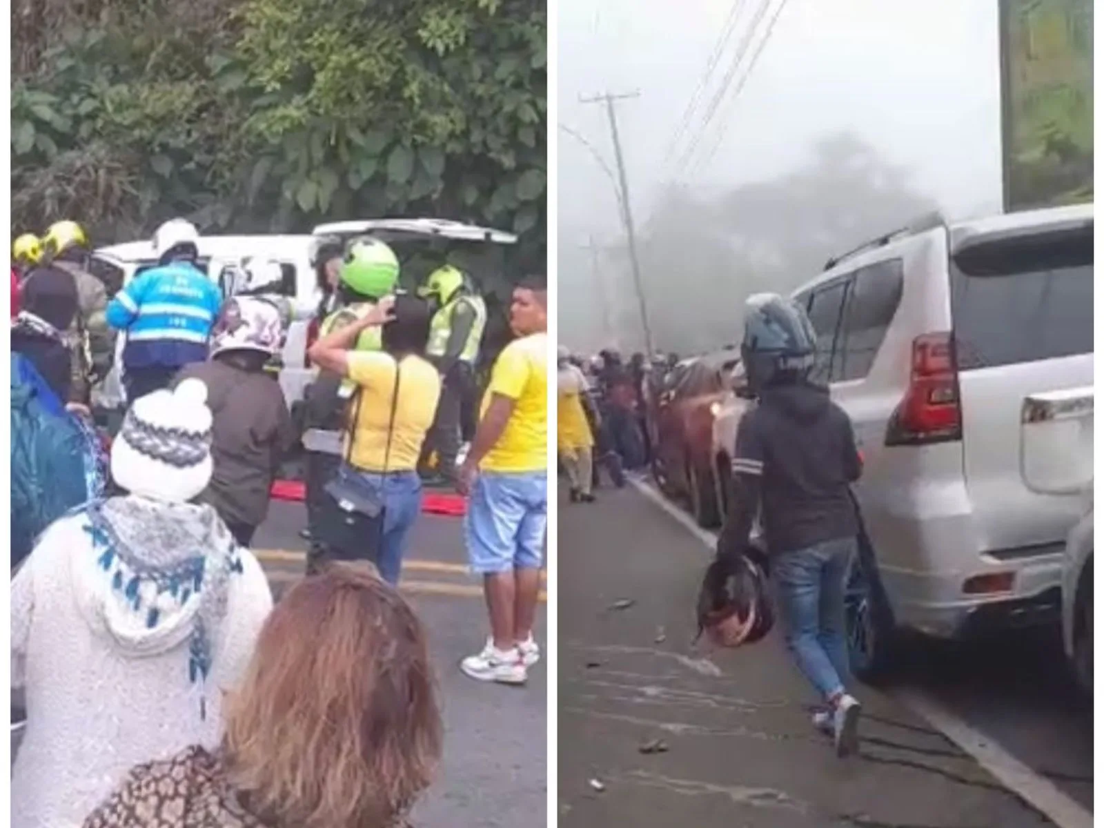vía al mar Cali accidente Km 17