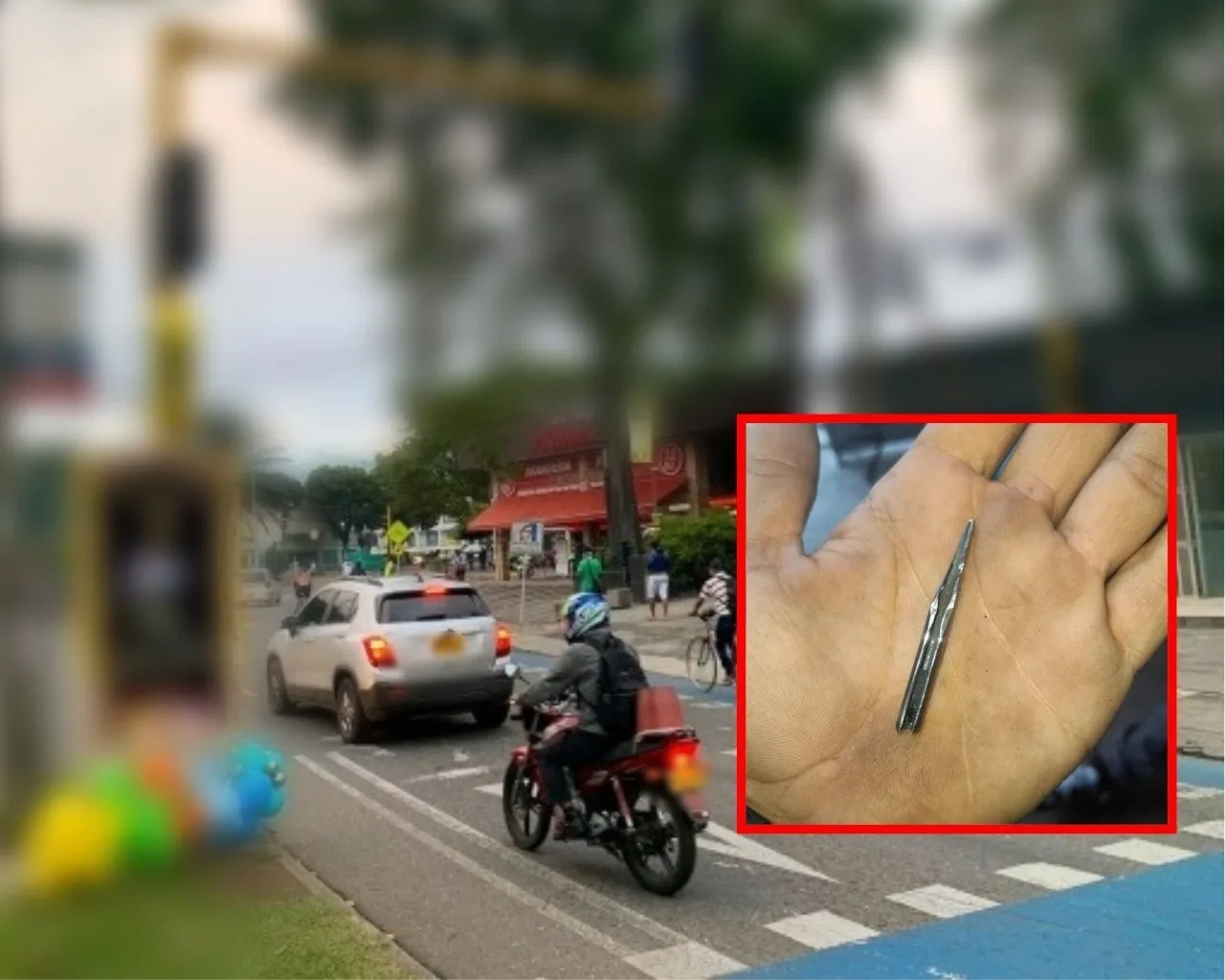 Denuncian que están usando tubo metálico para pinchar llantas y atracar a conductores en el sur de Cali