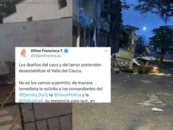 "No permitiremos que el terror se apodere del Valle del Cauca": Gobernadora Dilian Francisca Toro ante los atentados en Cali y el Valle
