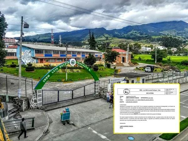 Por contagio de Covid -19 el colegio Inem de Pasto suspendió clases presenciales