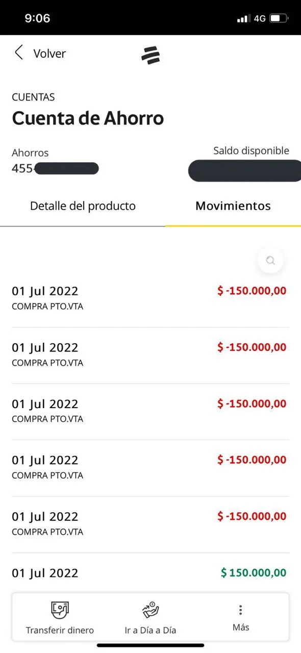 Bancolombia transacciones fallidas