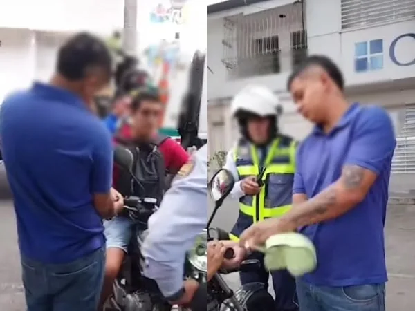 Operarios de grúa agarraron a motociclista «para que agente de Movilidad lo multara»: iba con un niño