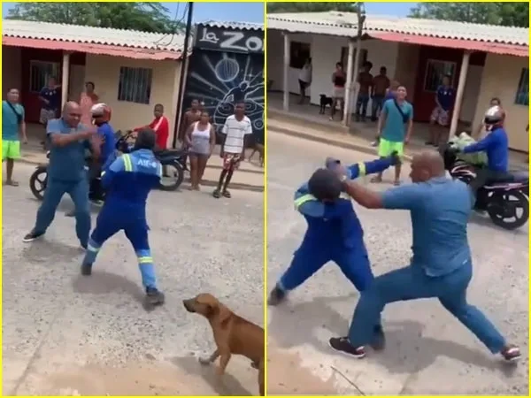 En plena vía pública, los dos hombres se fueron a los golpes; el odontólogo alegaba que ya había pagado el servicio de energía