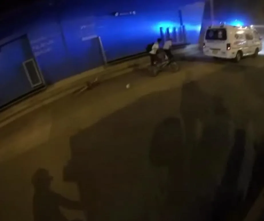 en una ambulancia