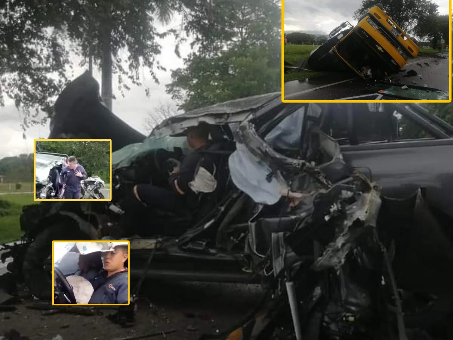 accidente en shock vía Honda La Dorada