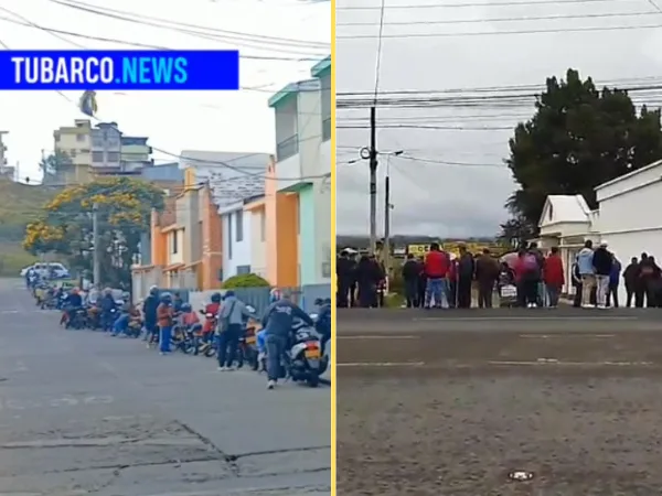 Largas filas por gasolina en Pasto, y en Rumichaca cerraron el puente
