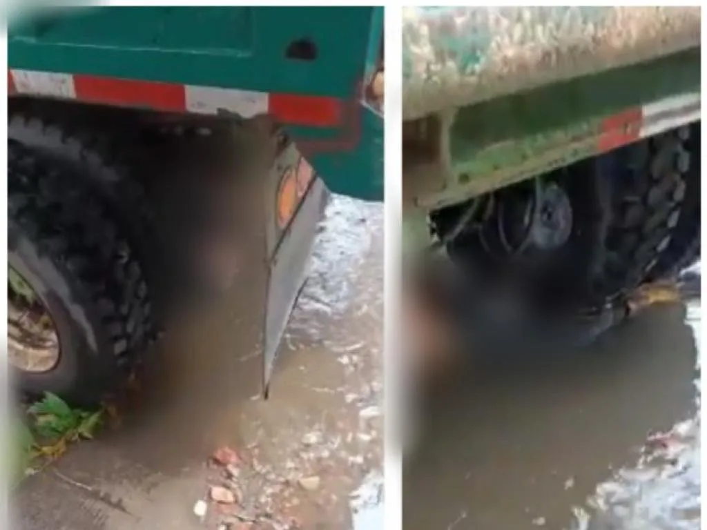 El hombre fue arrastrado por el arroyo y terminó debajo de una volqueta, no pudo salir, en Barranquilla