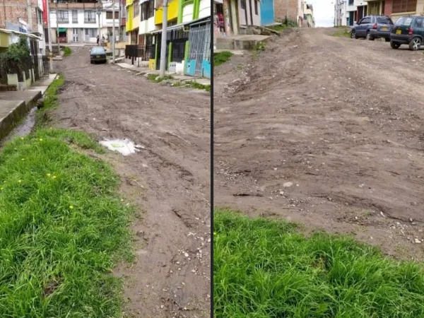 pavimentación barrio Caicedo en Pasto