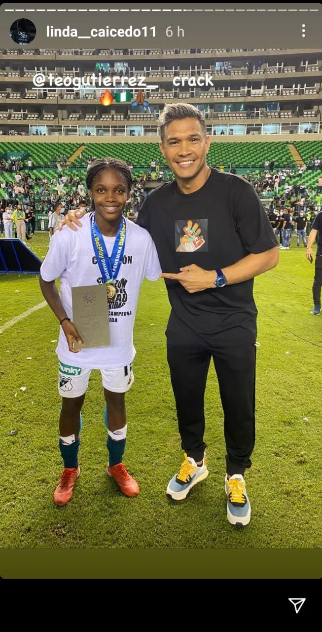 Teo Gutiérrez y Linda Caicedo