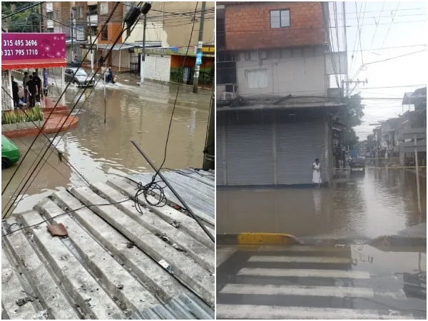 Barrios inundados y sin luz, en Cali tras aguacero de Año Nuevo