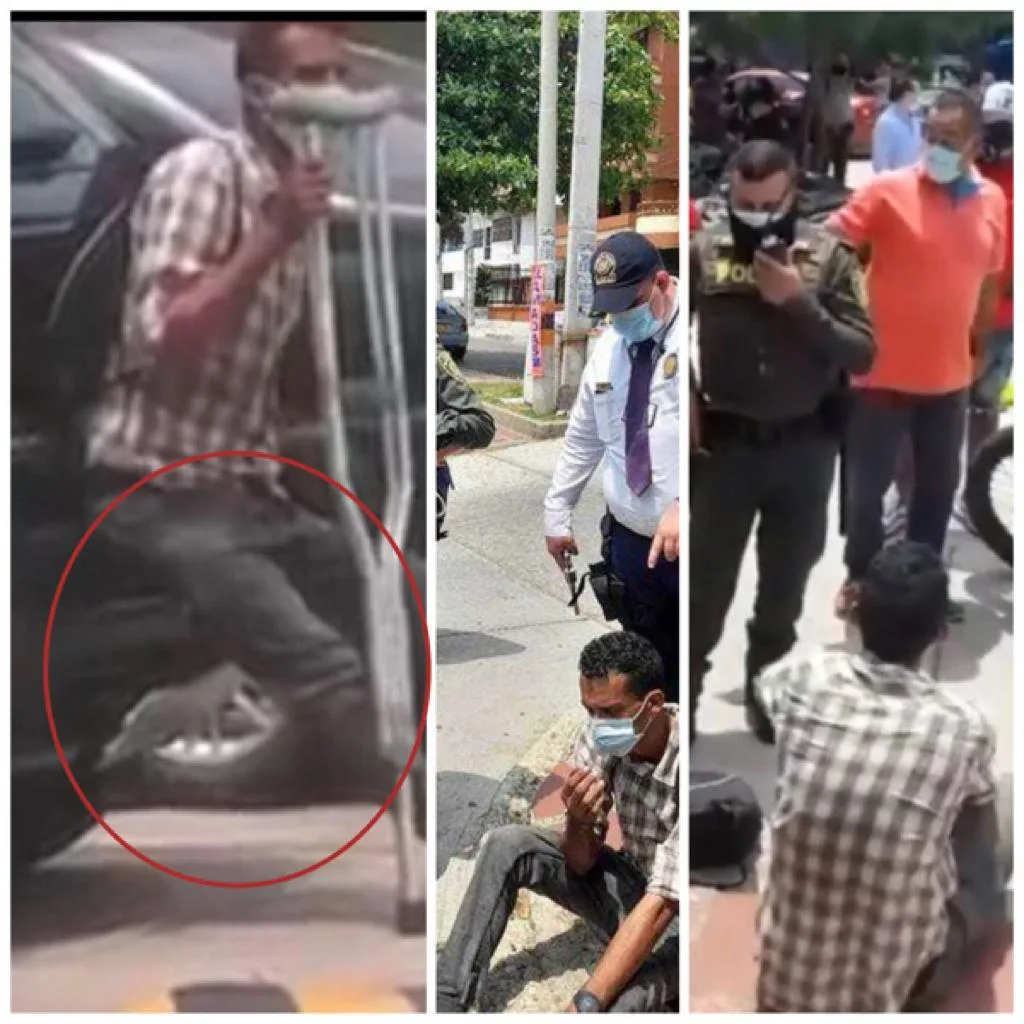 ladrón en muletas en Barranquilla