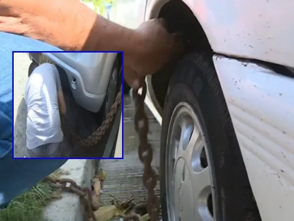 Les toca encadenar los carros para evitar que se los roben, así le toca a una comunidad en el Atlántico