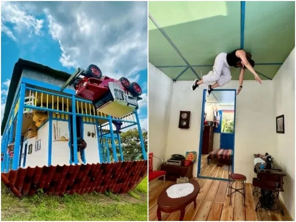 Descubre la casa al revés en las montañas del Quindío