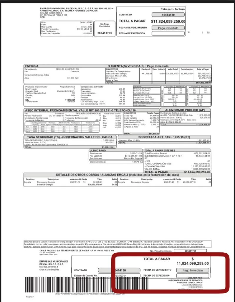 Emcali Claro pelea deuda fraude energía