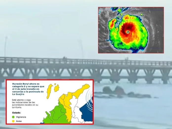 Alerta amarilla por paso de huracán Beryl en el caribe colombiano