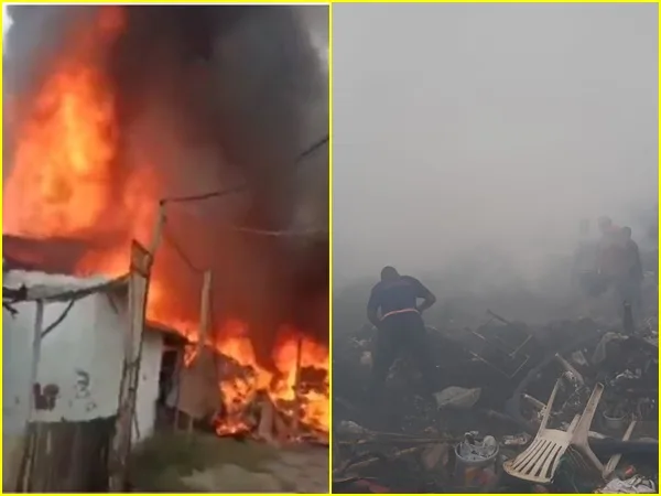 Voraz incendio en el barrio Compartir de Cali, ambulancias y carrotanques atendieron la emergencia