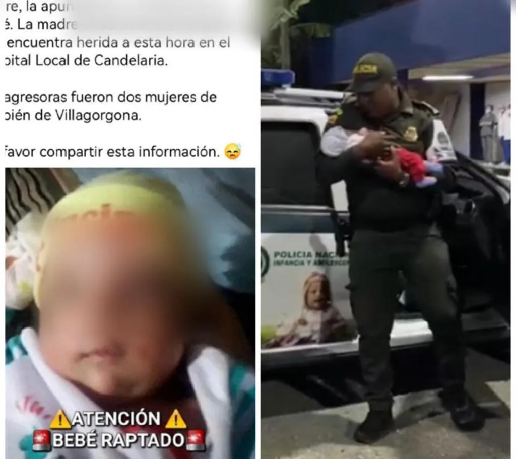 Bebé raptado en Villagorgona, hirieron a la madre para quitárselo y el niño fue hallado en Cali