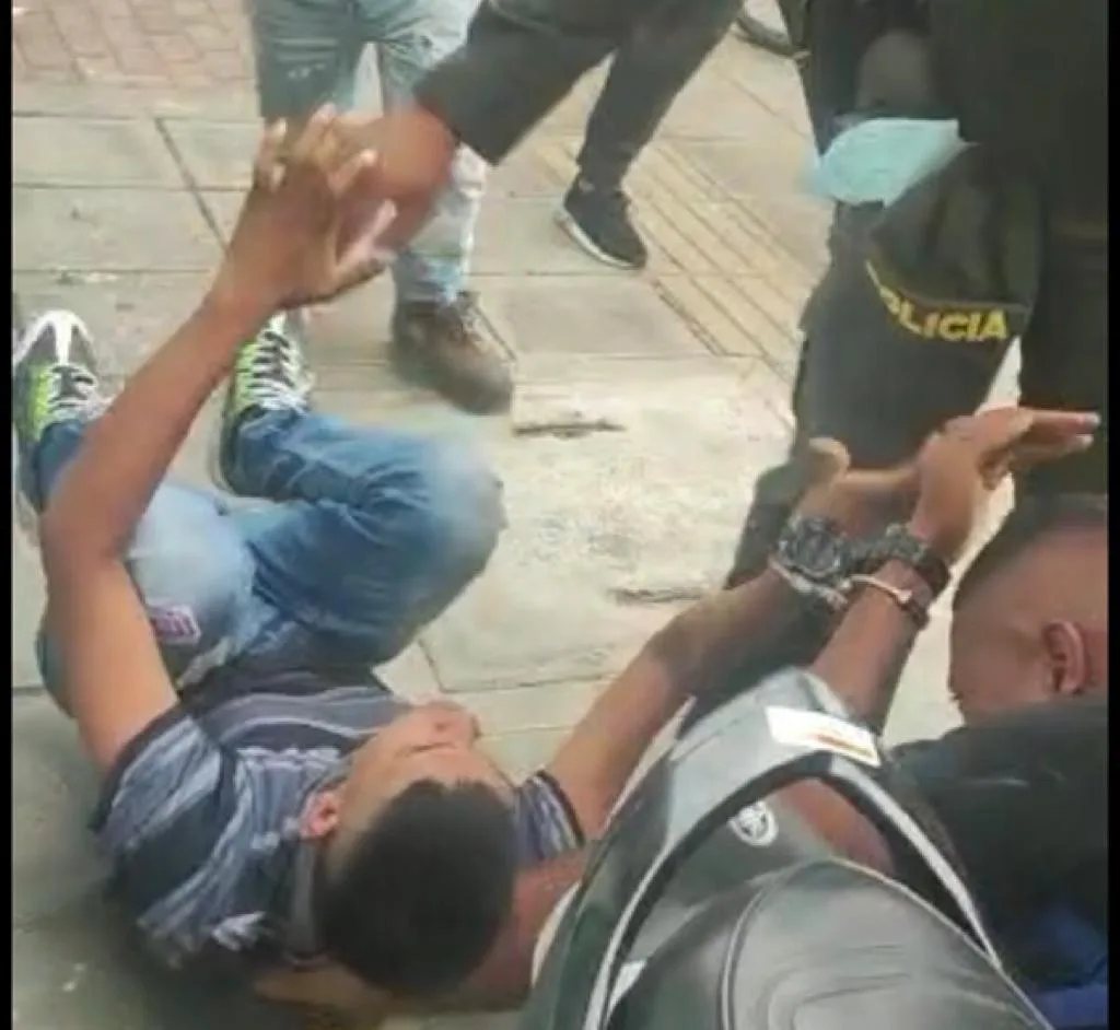la bala le rozó policía Cali