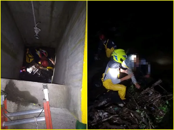 Rescates en Pasto: Hombre en estado de embriaguez se lanzó al río y otro quedó atrapado en un caño