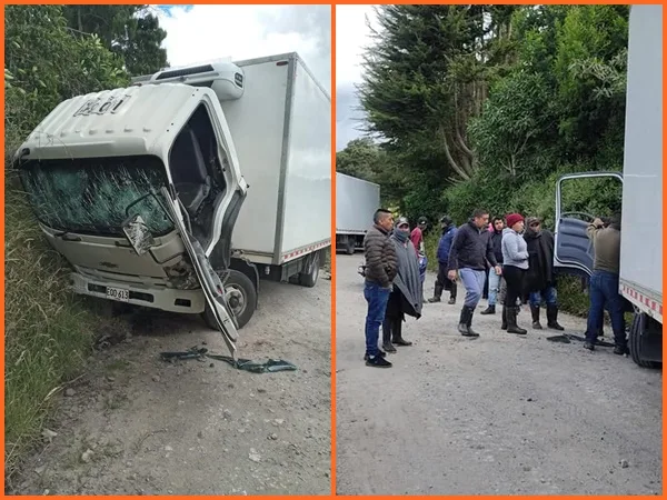 En vía a Pasto detuvieron vehículos que participaban de corredor humanitario y los destruyeron