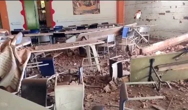 Otra escuela destruida en un atentado, la de Potrerito en Jamundí quedó 'inservible'