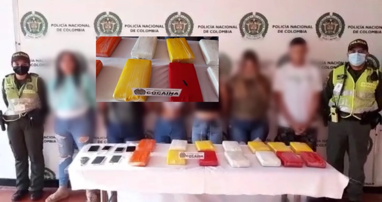 falsa barriga llevaba cocaína
