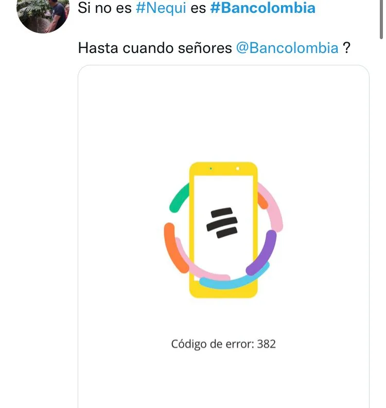Bancolombia error 382