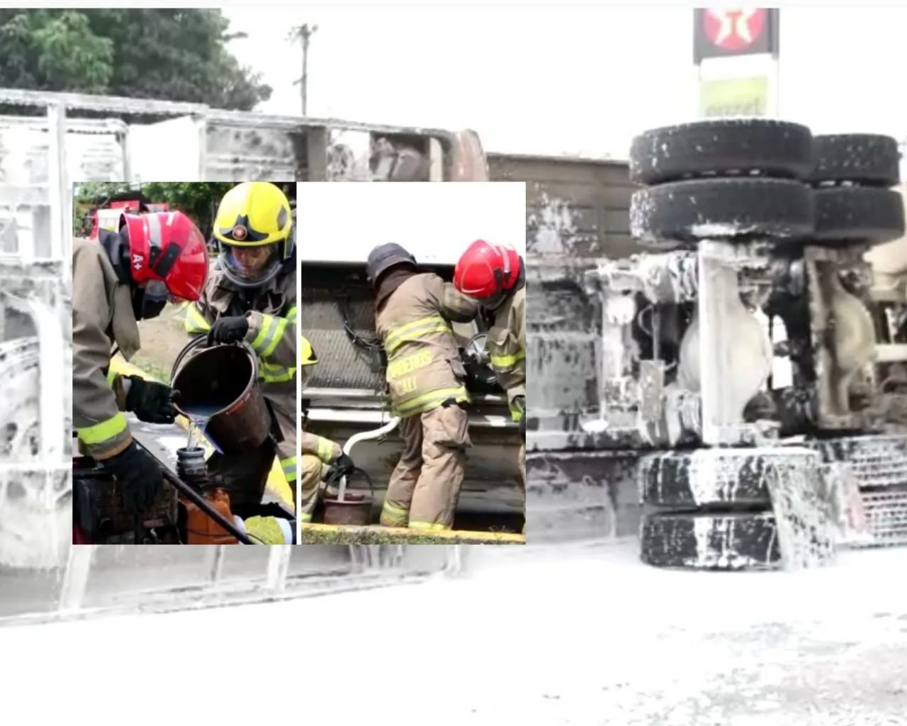 "El peligro no ha pasado": Bomberos Cali y el riesgo que hay tras el accidente de camión cisterna en la Av 3 Norte