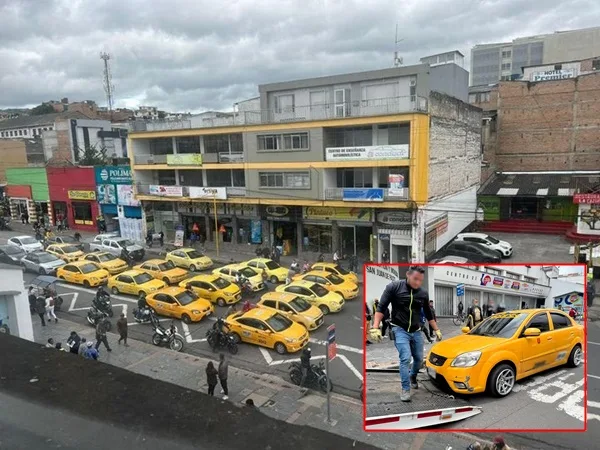 Por operativos de tránsito a taxistas e inmovilización de varios vehículos, hubo protesta del gremio en Pasto