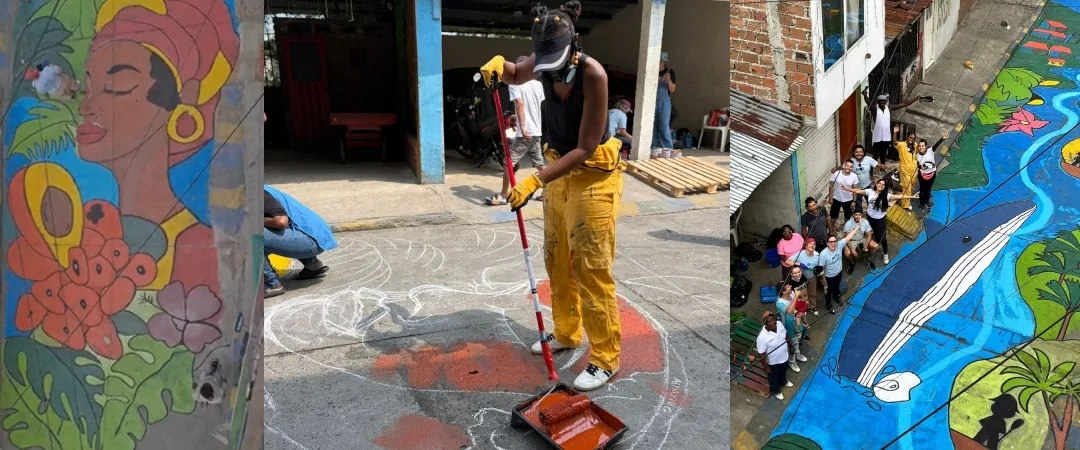 Puerto Chontaduro renace: el nuevo mural comunitario devuelve identidad a un espacio cultural que busca ser más visible en Cali