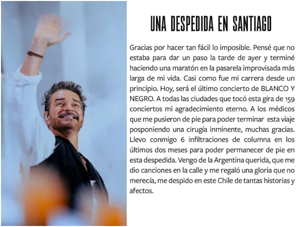 «Gracias por hacer tan fácil lo imposible»: Ricardo Arjona se retira de los escenarios