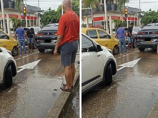 Didier Moreno sufrió choque en calle en Barranquilla.