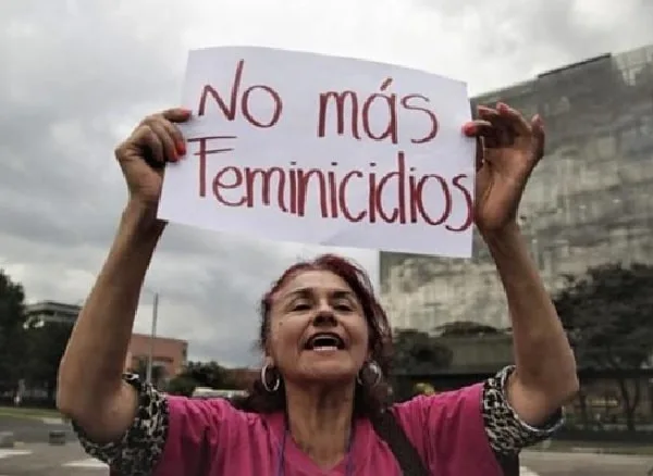 Protesta en contra del feminicidio.