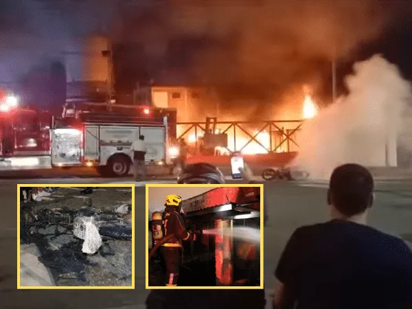 Personas heridas, moto incinerada y daños por incendio en planta de Coca Cola de Pasto