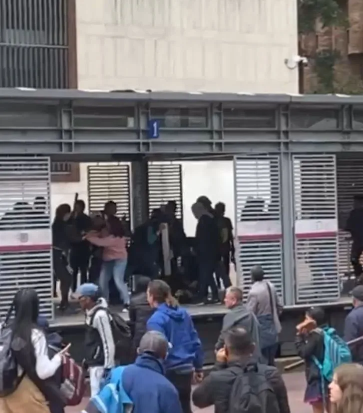 protesta policías Bogotá