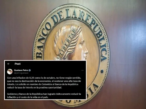 Gustavo Petro pide al Banco de la República ‘una reducción de tasas de interés’