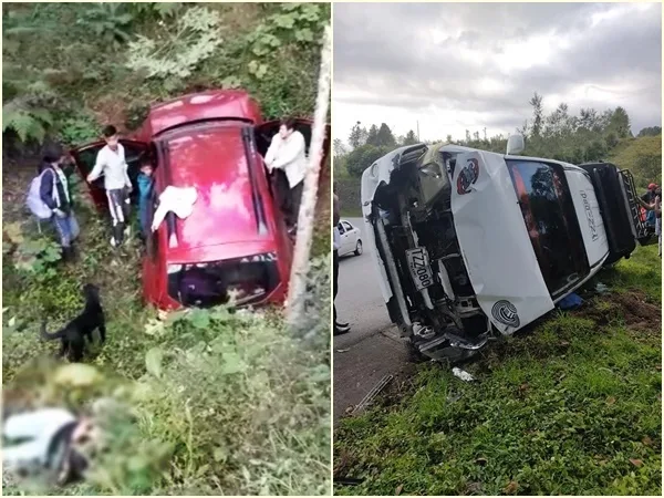 Les tocó encaramarse para rescatar a pasajeros atrapados: así fue el aparatoso accidente entre Pasto y Mocoa