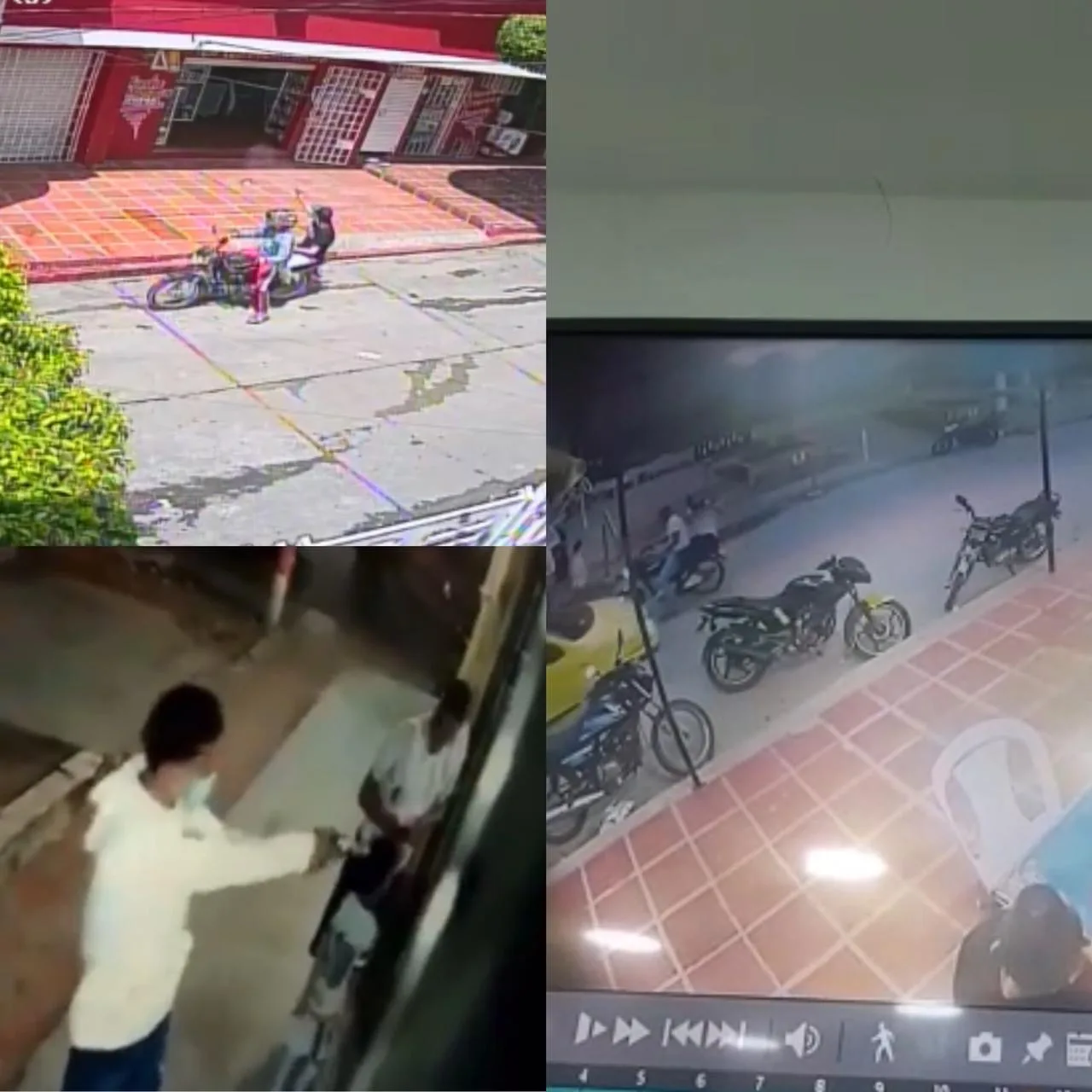 Temor en los clientes: están jugando billar, comiendo, comprando en las tiendas y motorizados pasan disparando a los negocios en Barranquilla