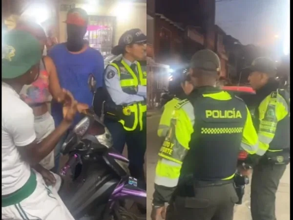 Sin casco, SOAT ni técnico-mecánica: no se dejó inmovilizar la moto por policías y agentes de Movilidad