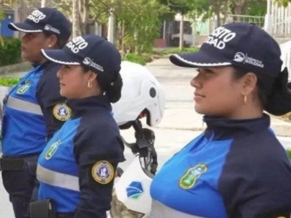 Agentes de tránsito en Soledad, Atlántico.